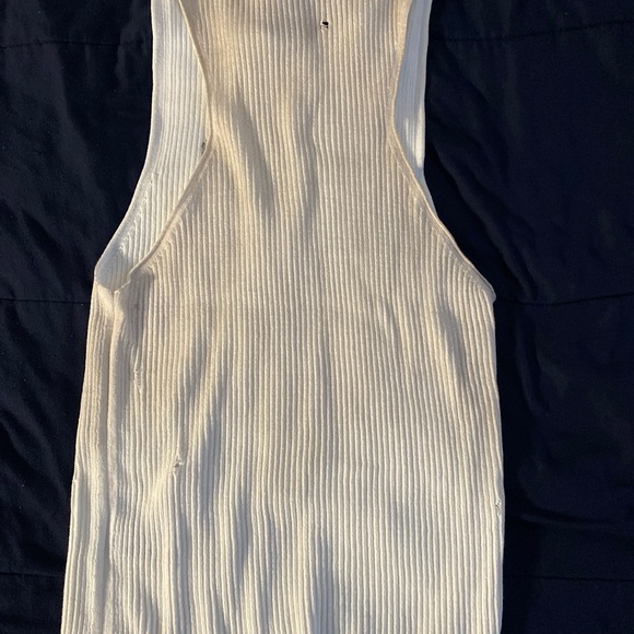 Zara White Ribbed Tank Top - Picture 3 of 3